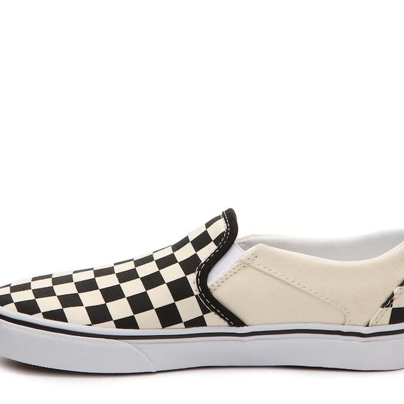 Vans Shoes - Women’s Size 11 Vans black and White checkerboard slip on shoes.